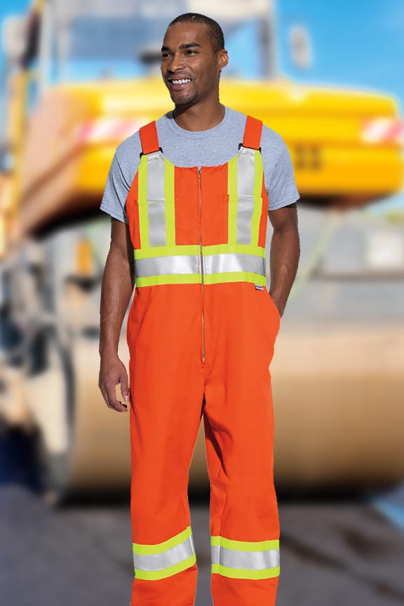 Hi Vis Bib Coveralls Orange